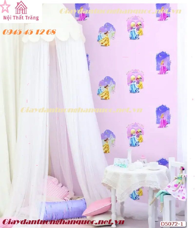 Tranh dán tường hình công chúa trang trí cho phòng bé gái