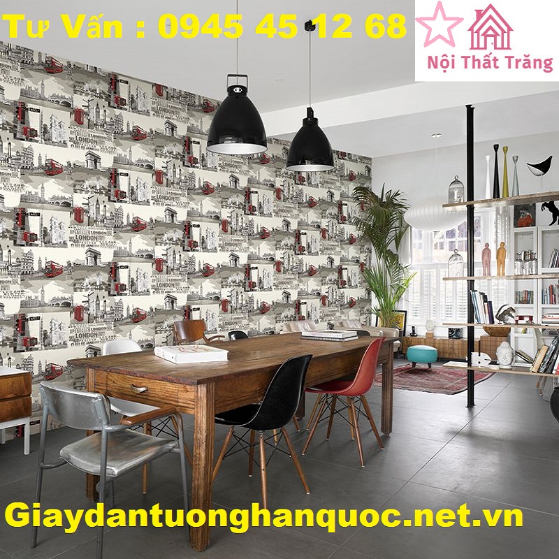 Avenue 77141-1 mẫu giấy dán tường cho quán cafe - Thi công giấy dán tường quán cafe tại Hà Nội